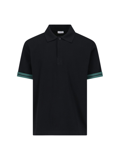 Shop Burberry Polo T-shirt In Black  