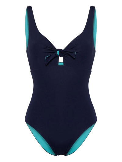 Shop Fisico Reversible Swimsuit In Light Blue