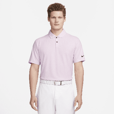Shop Nike Men's Dri-fit Tour Heathered Golf Polo In Pink