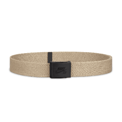 Shop Nike Men's  Sb Solid Single Web Belt In Brown