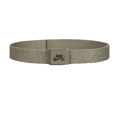 Shop Nike Men's  Sb Solid Single Web Belt In Brown