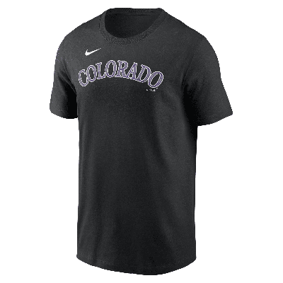 Shop Nike Colorado Rockies Fuse Wordmark  Men's Mlb T-shirt In Grey