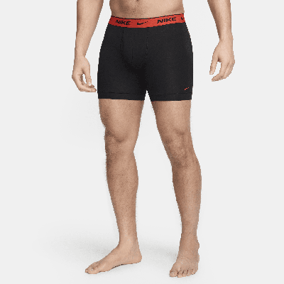 Shop Nike Men's Dri-fit Essential Cotton Stretch Boxer Briefs (3-pack) In Black