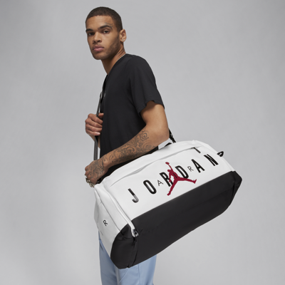 Shop Jordan Velocity Duffle Bag (55l) In White