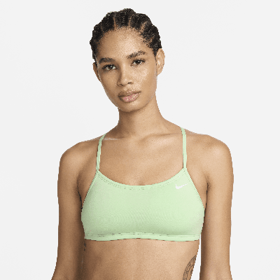 Shop Nike Women's Essential Racerback Bikini Top In Green