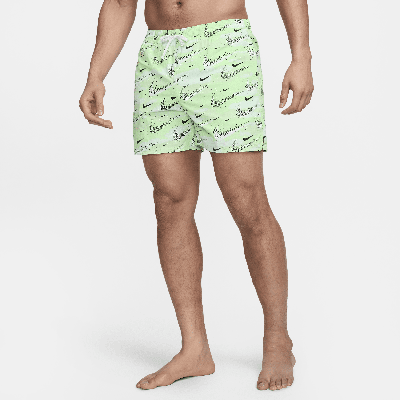 Shop Nike Men's Swim Flock 5" Volley Shorts In Green