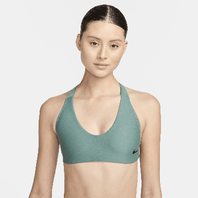 Shop Nike Women's Hydralock Fusion Fusion Back Bikini Top In Green