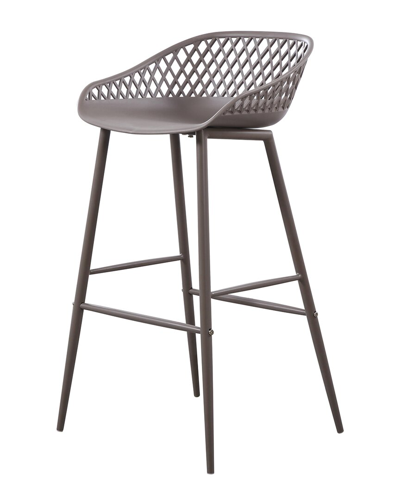 Moe's Home Collection Piazza Outdoor Barstool In Grey