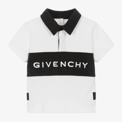 Shop Givenchy Baby Boys White Cotton Rugby Shirt