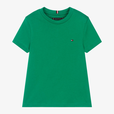 Shop Tommy Hilfiger Boys Green Cotton T-shirt