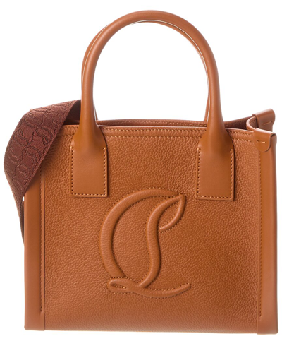 Shop Christian Louboutin By My Side Mini Leather Tote In Brown
