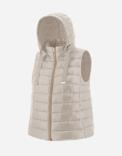 Herno Sleeveless Jacket In Nylon Ultralight In Chantilly