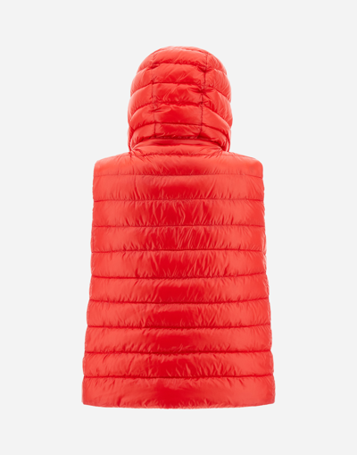 Herno Sleeveless Jacket In Nylon Ultralight In Light Red