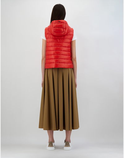 Herno Sleeveless Jacket In Nylon Ultralight In Light Red