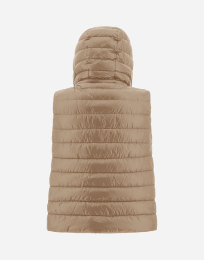 Herno Sleeveless Jacket In Nylon Ultralight In Camel