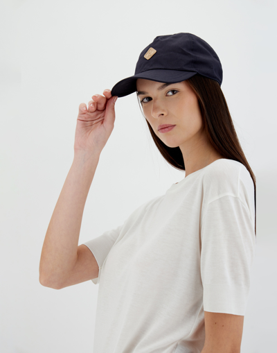 Herno Baseball Cap In Delon In Navy Blue