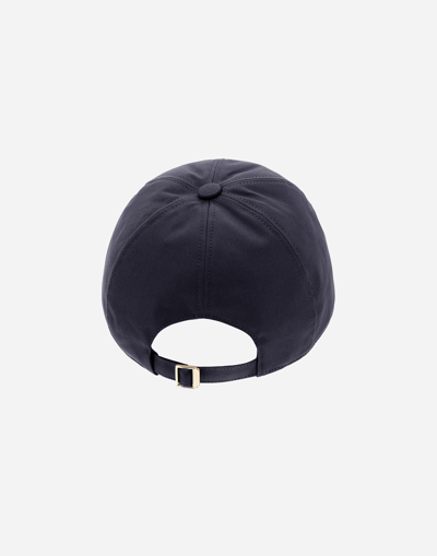 Herno Baseball Cap In Delon In Navy Blue