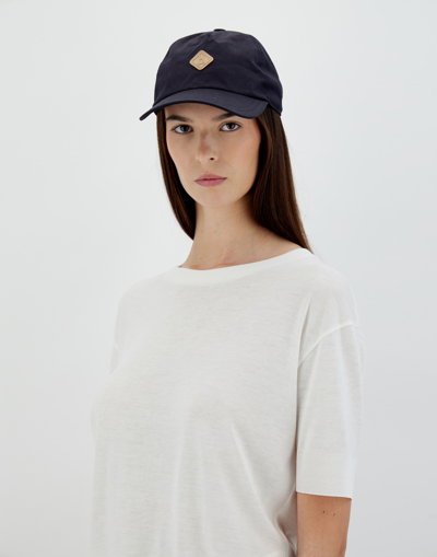 Herno Baseball Cap In Delon In Navy Blue
