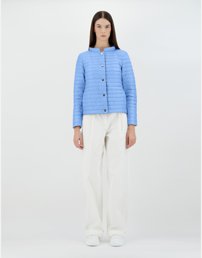 Herno Ecoage Reversibile And Nylon Ultralight Jacket In Beige/light Blue