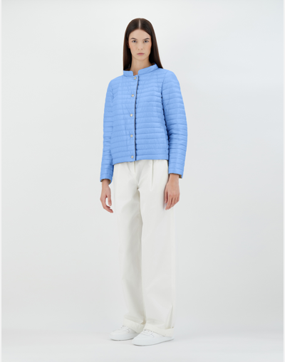 Herno Ecoage Reversibile And Nylon Ultralight Jacket In Beige/light Blue
