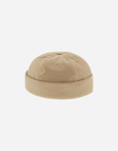 Shop Herno Delon Beanie In Sand