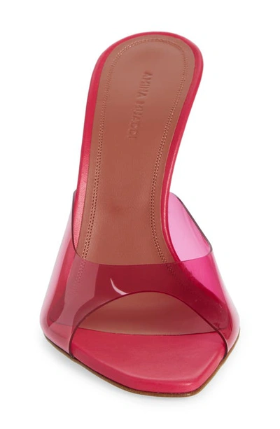 Shop Amina Muaddi Alexa Glass Slipper Slide Sandal In Pvc Lotus Pink