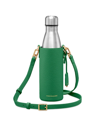 Shop Maison De Sabre Men's The Crossbody Water Bottle In Emerald Green