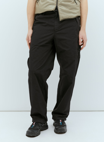 Shop C.p. Company Micro Reps Loose Cargo Pants In Black