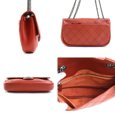 Pre-owned Chanel Matelassé Orange Leather Shopper Bag ()