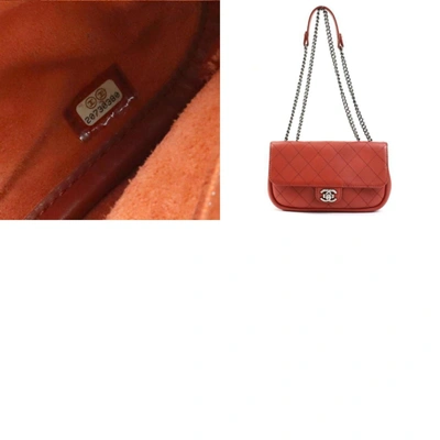 Pre-owned Chanel Matelassé Orange Leather Shopper Bag ()