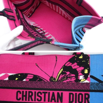 Shop Dior Book Tote Pink Canvas Tote Bag ()