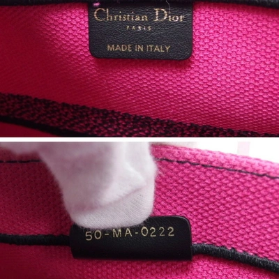 Shop Dior Book Tote Pink Canvas Tote Bag ()