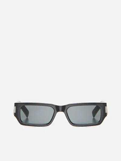 Shop Saint Laurent Sl 660 Sunglasses In Black