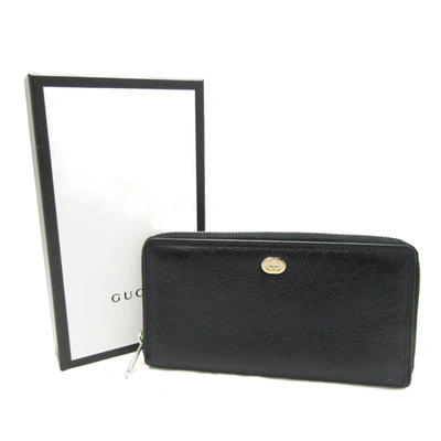 Shop Gucci Interlocking Black Leather Wallet  ()