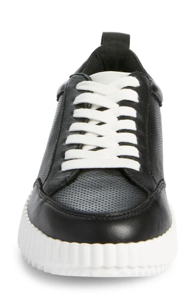 Shop Steve Madden Shock Platform Sneaker In Black Leather
