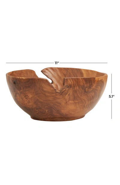 Shop Vivian Lune Home Wood Decorative Bowl In Brown