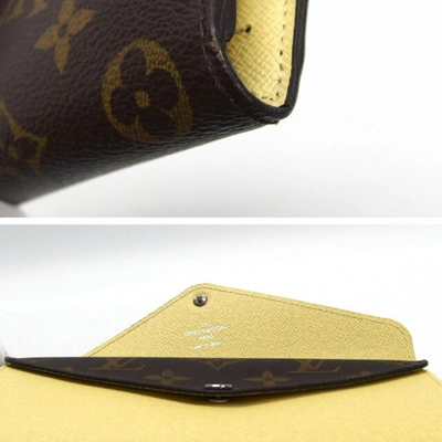 Pre-owned Louis Vuitton Sarah Yellow Canvas Wallet  ()