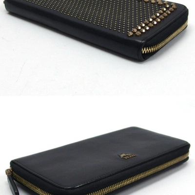 Shop Mcm Black Leather Wallet  ()