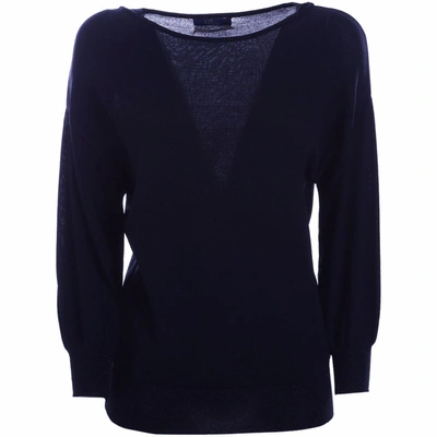 Shop Yes Zee Blue Viscose Sweater