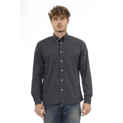 Shop Baldinini Trend Gray Cotton Shirt