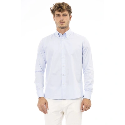 Shop Baldinini Trend Light Blue Cotton Shirt