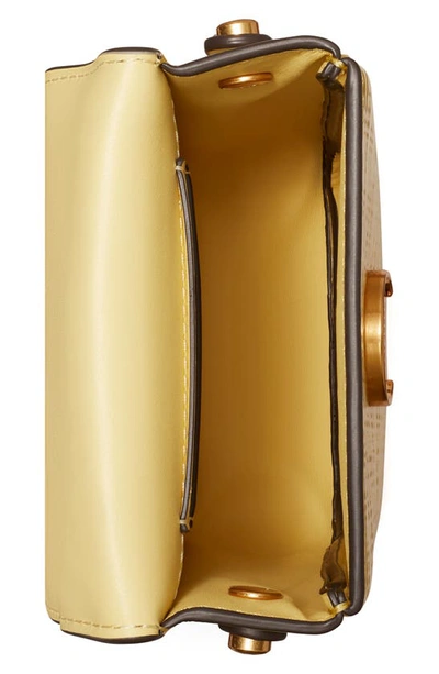 Tory Burch Robinson Crosshatched Phone Crossbody In Pale Butter
