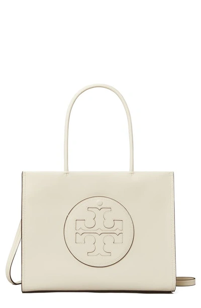 Tory Burch Small Ella Faux Leather Tote In White