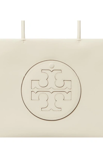 Tory Burch Small Ella Faux Leather Tote In White