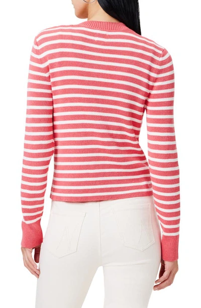 Shop Nic + Zoe 9 To 5 Stripe Cardigan In Coral Multi