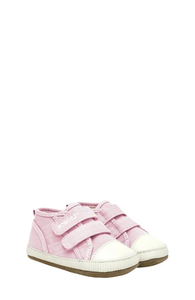 Robeez Brooks Crib Sneaker In Light Pink