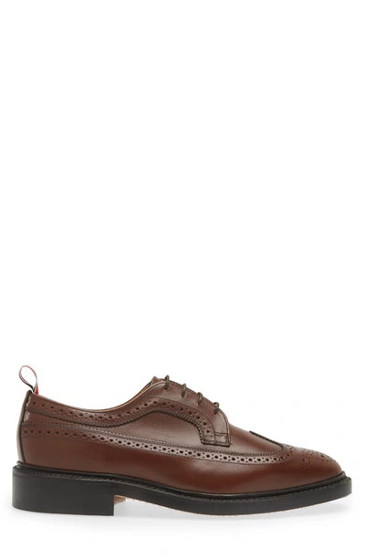 Thom Browne Classic Longwing Derby In Dark Brown