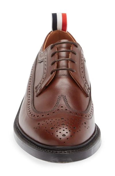 Thom Browne Classic Longwing Derby In Dark Brown