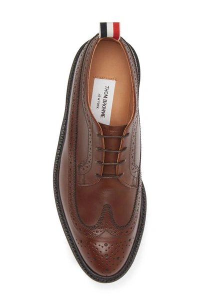 Thom Browne Classic Longwing Derby In Dark Brown