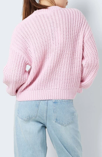 Shop Noisy May Charlie Chunky Crewneck Sweater In Pirouette